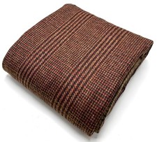 Red Brown Check Wool Fabric