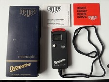 NOS RARE STOP WATCH RALLY TIMER TAG HEUER LEONIDAS BOX MICROSPLIT OVALMALTINE