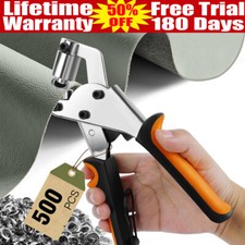 NEW EYELET PLIERS HOLE PUNCH COMPLETE TOOL KIT SET WITH 500PCS EYELETS CRAFT