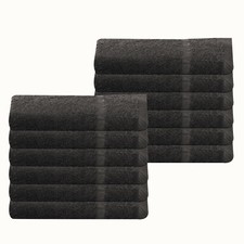 Cheap Dark Grey Hand Towels 100% Cotton 400 gsm 50 x 90cm Bulk Buy Wholesale