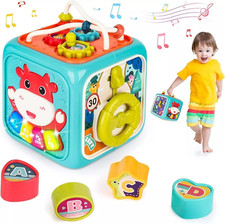 Baby Activity Educational Toy Gift  Cube Play Centre Music Early Learning 6 in 1