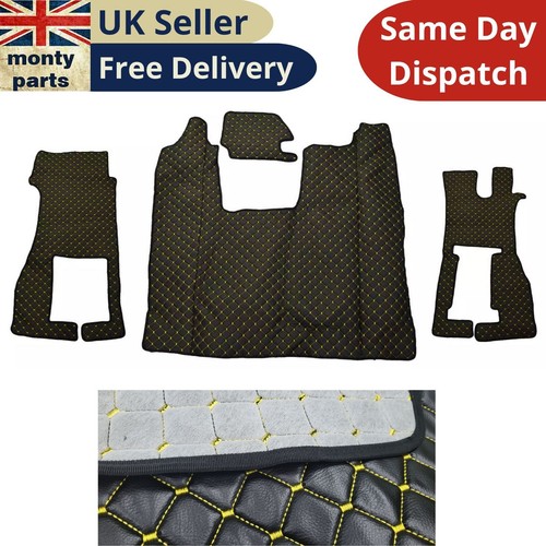 Eco leather floor mats - leather, rhd
