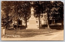 Postcard Monument Square Bethel Maine RPPC C345