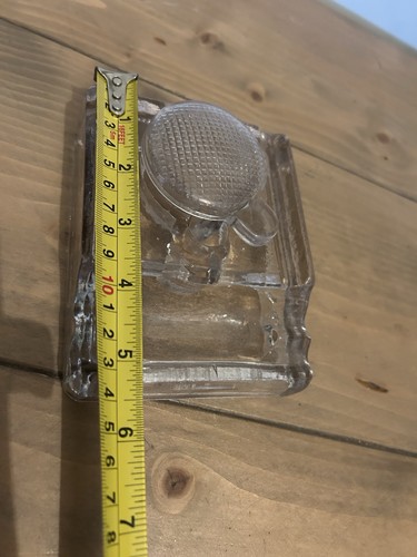 Antique heavy square glass ink - antique,