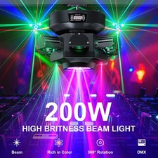 200W RGBW 6 Arms Rotate Laser