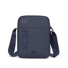Lacoste Men's Small Flat Crossbody Bag ,Messenger Shoulder Bag Casual Travel Bag