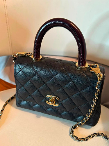 Chanel coco handle small - handle, black