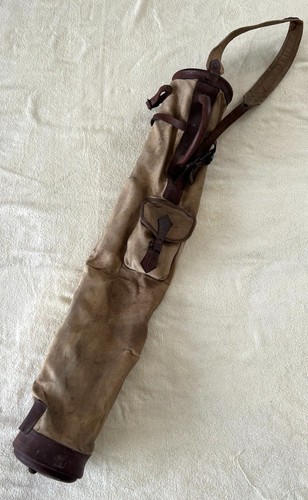 Vintage canvas leather golf - &,