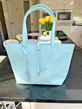 Vince Camuto Large Saffiano Leather Tote/Shopper/Shouder Bag - Turquoise