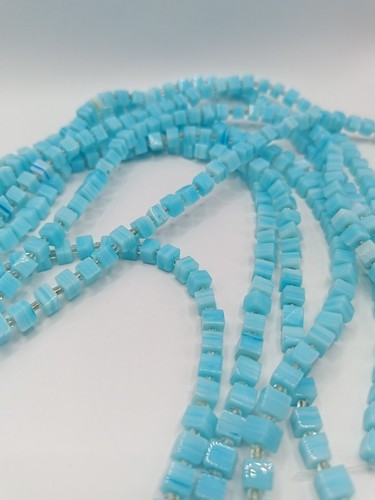 Glass cube beads - cube, variegated