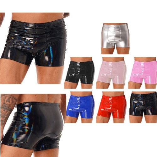 Mens pvc leather boxer brief - mens,