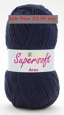 Sirdar Supersoft Aran 100g - RRP £4.40 - Our Price from £2.99