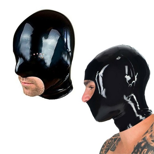 Black latex hood - latex,