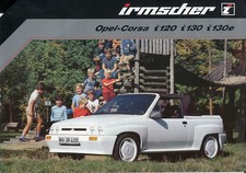 Opel Corsa i120 i130 i130e Cabriolet IRMSCHER German language sales item 1983