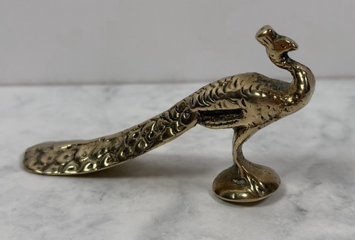Vintage small brass - vintage, peacock