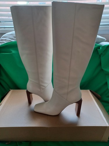 Mango leather high heel boots - leather,