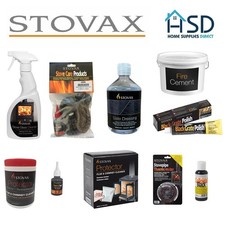 Stovax Stove Black Graphite Polish Protector Flue Chimney Glass Cleaner Slate