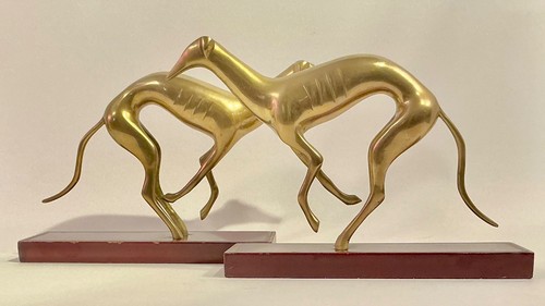 Art deco style greyhound - art,