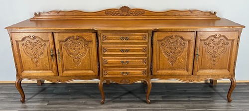 Vintage french oak sideboard - vintage,