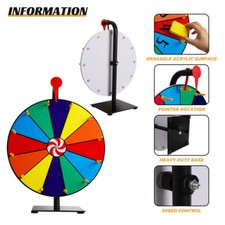 30CM Tabletop Spinning Prizes Wheel 12 Slots Spin The Fortune Game Wheel UK