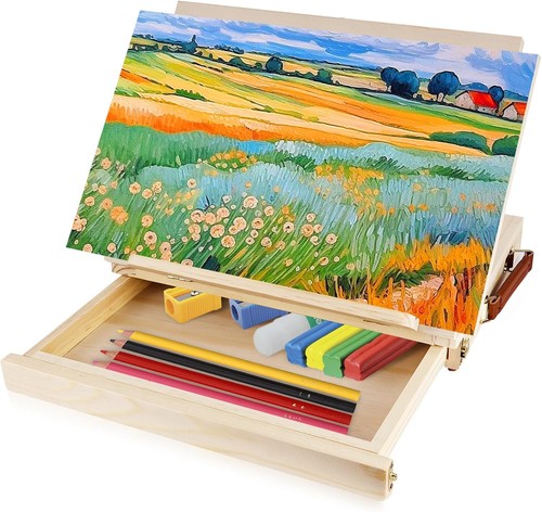 Wooden table easel with - table,