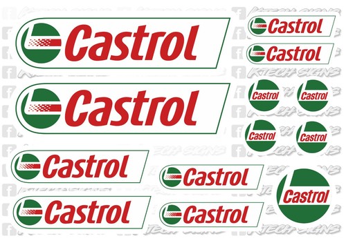 Castrol oil sheet stickers - oil,