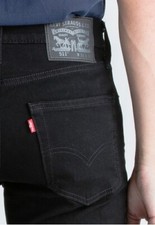 LEVIS 511 Jeans Men's Slim Fit Original Riveted Jet Black Cali Nightshine Denim