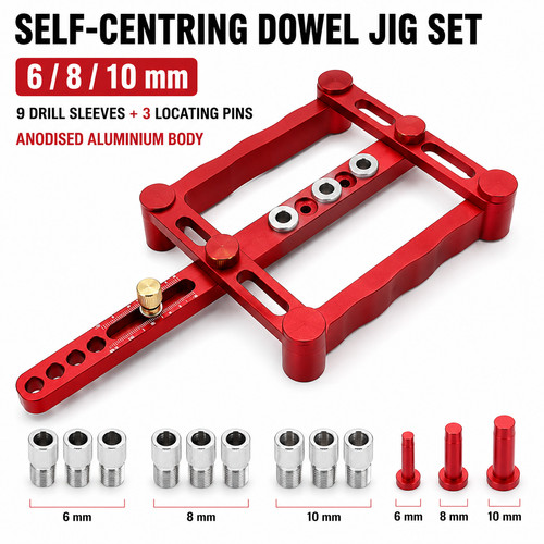 Self centering doweling jig - self-centering,