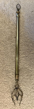 VINTAGE BRASS TOASTING FORK   19" to 27" EXTENDABLE (314)