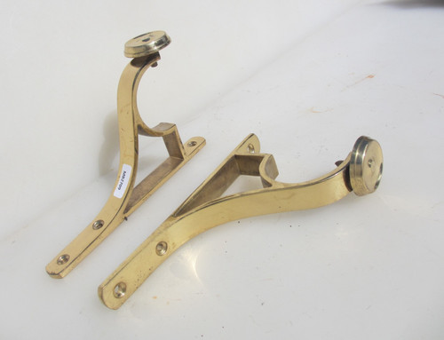 Vintage brass curtain pole - vintage,
