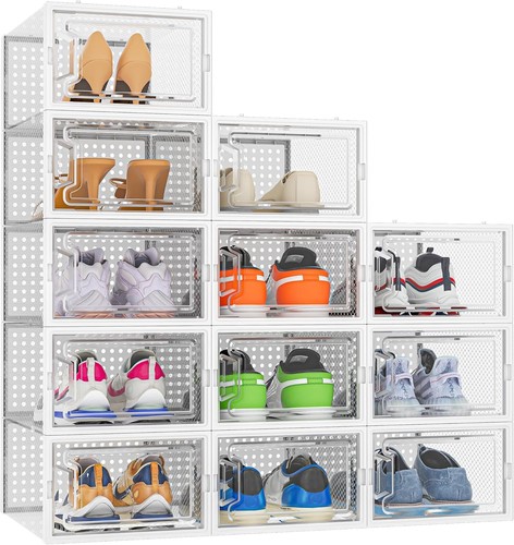 12x plastic shoe storage - 12x,