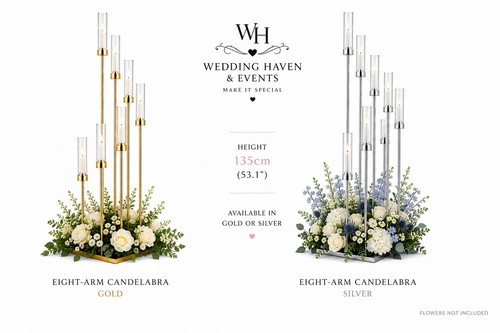 Gold arm candelabra - arm,