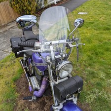 Large Windshield Windscreen Clear For Suzuki Boulevard S40 7/8'' 1'' Handlebar