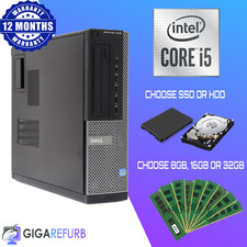 Fast Cheap Quad Core i5 Desktop SFF 32GB RAM HDD And SSD Windows 10 PC Computer