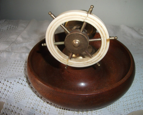 Vintage novelty wooden brass - &,