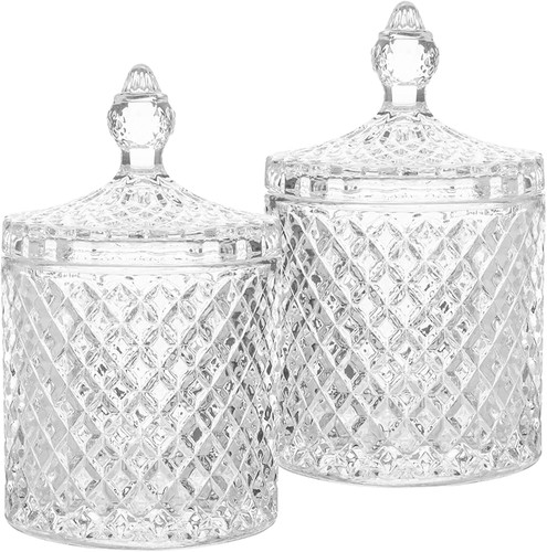 Set crystal glass jars - of, 2