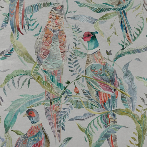Pheasant velvet curtain - velvet, fabric