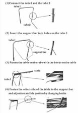 Table Mate Adjustable Folding Table Portable Lap Tray Tv Dinner Desk Serving 