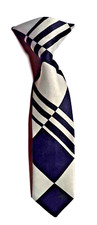 Airline Uniform Miniature Tie British Aviation Airways Crew Steward Silver Blue