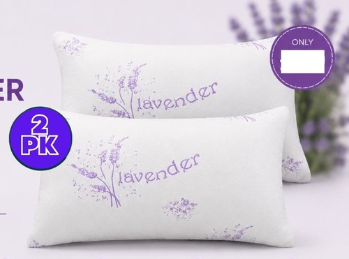 2pk lavender memory foam - 2pk,