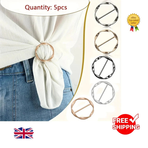 5pcs metal scarf ring clips - metal,