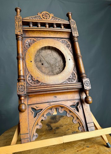 Antique carved oak circular - carved,