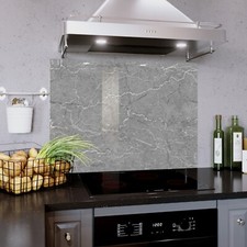 Glass Splashback Kitchen Tile Cooker Panel ANY SIZE Natural Stone Marble Texture