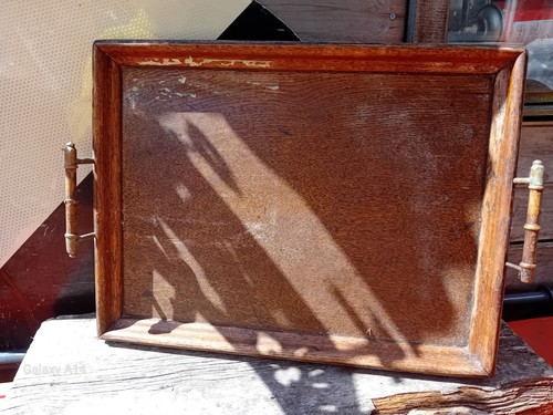 Vintage wood tray - wood,