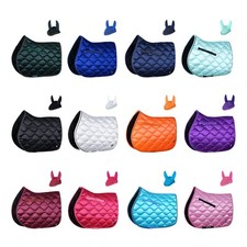 Numnah Big Check Diamond Cut / Horse Pad / Horse Saddle Pad + Free Fly Veil