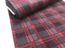 TARTAN fleece fabric printed
