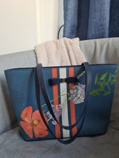 Ted Baker Textured Leather Tote Bag 'Titania Hedgerow' Shopper Shoulder Bag Med