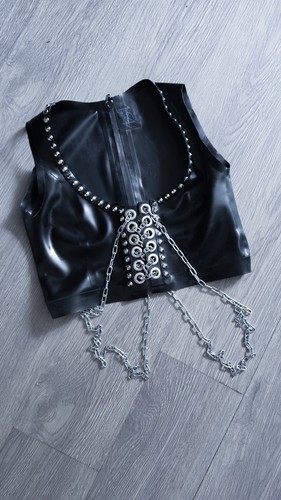 Latex top bondage chainmail - bondage,