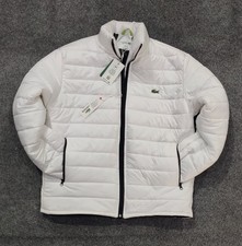 Lacoste White Puffer Jacket All Sizes