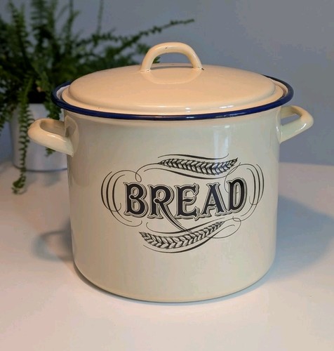 Enamel bread bin lid - enamel,